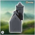 5.jpg Large medieval half-timbered building with stone tower and triple arches (20) - Medieval Gothic Feudal Old Archaic Saga 28mm 15mm RPG