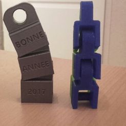 20170102_183522-1.jpg Free STL file BONNE ANNEE 207・Template to download and 3D print