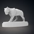 04.jpg Low Poly Panther Statue