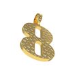 07.jpg Letter 8 Flush Setting Diamond Pendant