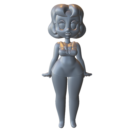 Stylized Cartoon Girl Character