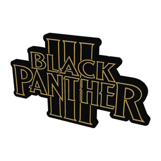 3D MULTICOLOR LOGO/SIGN - Black Panther III