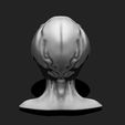9.jpg Alien Bust 6 - Extraterrestrial Sculpture STL File 3D print