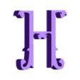 H.stl STL file Letters and Numbers The Addams Family Letters and Numbers | Logo・Template to download and 3D print