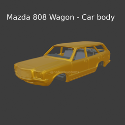 Nuevo proyecto (89).png Fichier STL Mazda 808 Wagon - Carrosserie de voiture・Design pour impression 3D à télécharger