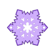 snowflake with two holes.stl Schneeflocken-Kette