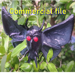 mothman-free-standing-commercial.png Файл STL Самостоятельно стоящая фигурка мотылька коммерческая версия・3D модель для печати скачать