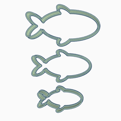 peces.png Archivo STL gratuito peces cortadores de galletas・Design para impresora 3D para descargar