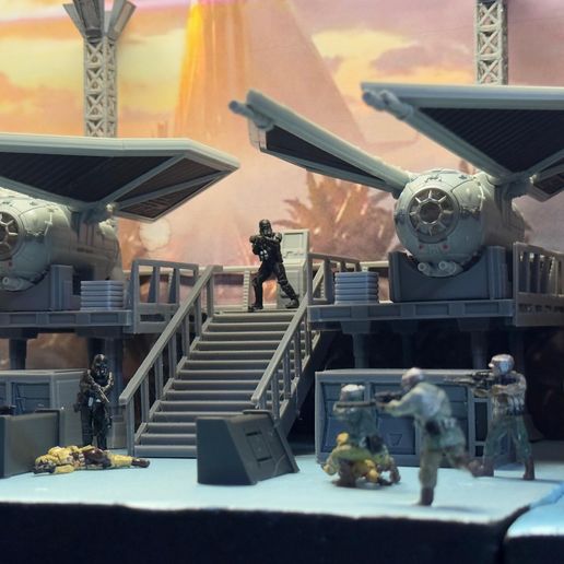 🛬 Scarif-Landeplattform für Tie Striker・ 3D Datei für 3D-Druck