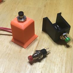 ca43d434-7a86-4d48-a9c5-08b98e4c3ba2.JPG Fichier 3D gratuit Support pour un bouton-poussoir universel (ceux avec un filetage de 7 mm de large) à coller sur une surface plane.・Modèle pour imprimante 3D à télécharger