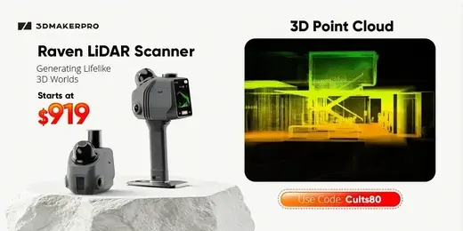 Turn Real Spaces into 3D with 3DMakerpro Raven!