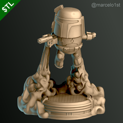 Bobba-Fett_01.png 3D file The Bounty Hunter Boba Fett・3D printer model to download