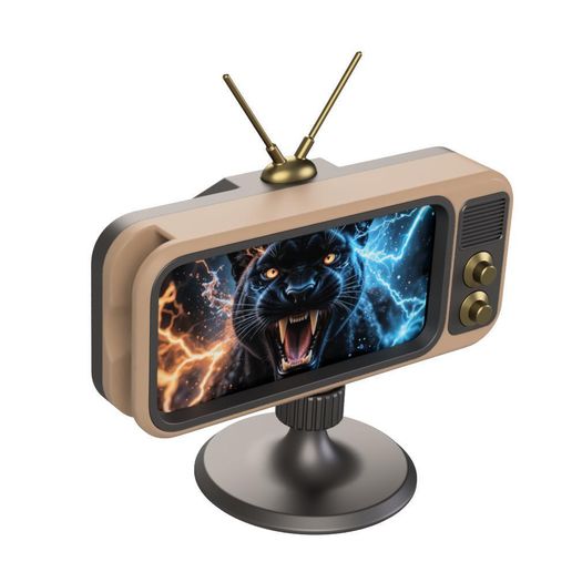 Retro_Mobile_Phone_Stand_1.jpg Advanced Retro TV Style Phone Stand with Tilt Base