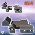 3.jpg Set of two Asian buildings with large paved courtyard and stone wall (18) - Asian Asia Oriental Angkor Ninja Traditionnal RPG Mini