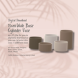 Cover-7.png 15cm Wide Base, Cylinder Vase STL File - Digital Download -5 Sizes- Homeware, Minimalist Modern Design