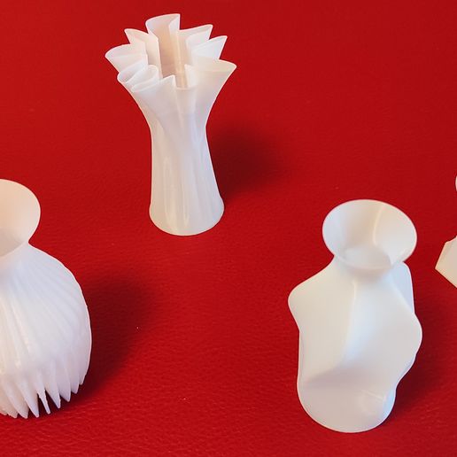 Pack of 4 vases (01) 3D model