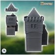 3.jpg Large medieval half-timbered building with stone tower and triple arches (20) - Medieval Gothic Feudal Old Archaic Saga 28mm 15mm RPG