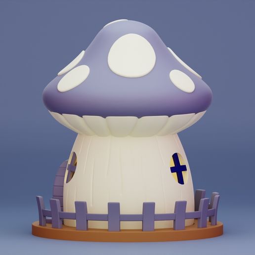 Mushroom-House-4.jpg Mushroom House 3D Printable STL Model