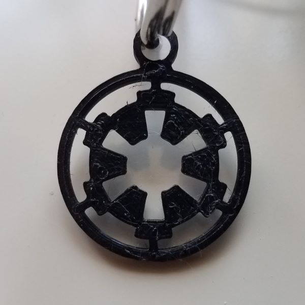 Star Wars Imperial Crest Pendant or Keychain silver tone secret bottle opener 