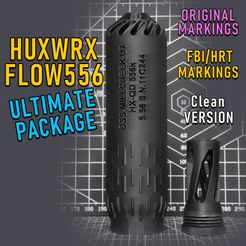 1-1.jpg HUXWRX FLOW556 w/ original & FBI Markings (Fixed&QD Function) Silencer/Suppressor !Updated!