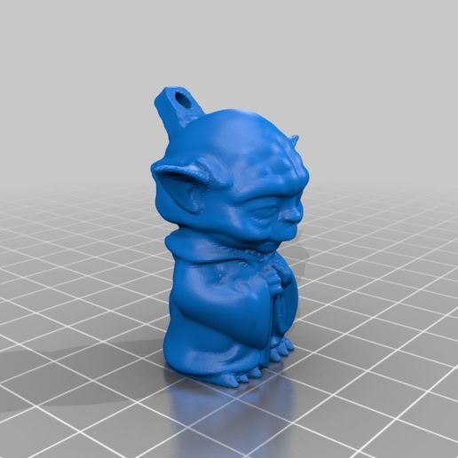 b170a2b03d726394fad6c1b430c1acb0.png Free STL file Mini Yoda Keychain Remixed from itech3dP・3D print design to download, ToriLeighR