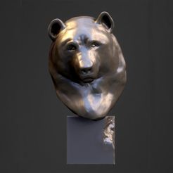 Preview_20.jpg Grizzly Bear Head Sculpture