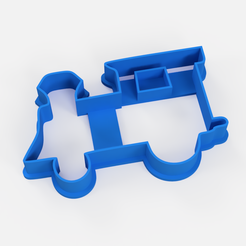 cortante tren.png STL file Train cookie cutter - Train cookie cutter・3D printer model to download, Argen3D