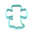 2.png Cross With Flowers Cookie Cutter | STL File