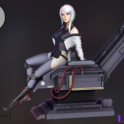 Color-Render.png 3D file Lucy - STL Cyberpunk Edgerunners Anime Model for 3D Printing 3D print model・3D print object to download