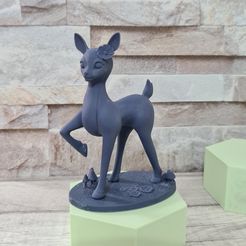 20220201_134649.jpg STL file cute little deer with flower・3D printable model to download, Koumori3D