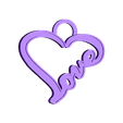 Love Heart Keychain 1.stl LOVE KEYCHAIN, HEART KEYCHAIN, LOVE HEART KEYCHAIN, LOVE, HEART 14TH FEBRUARY