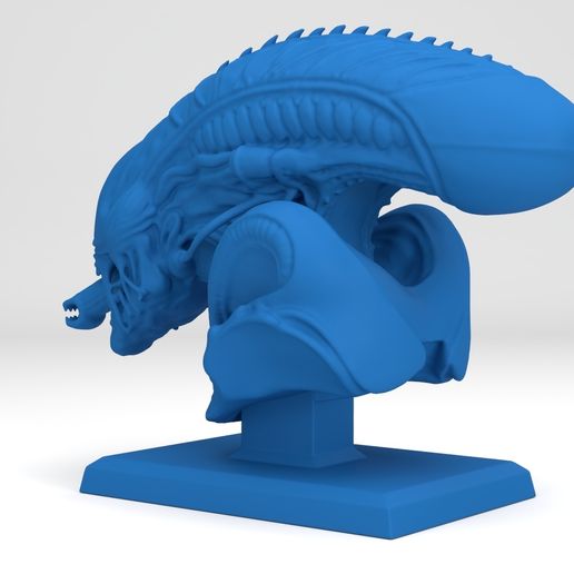 👽 Alien head bust・Free STL File for 3D printing・Cults