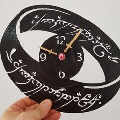 4c62c3dd5f8ac7aed3a2b3e5e2959162_display_large.jpg Free STL file Reloj vinilo The Lord of the Rings・3D print design to download