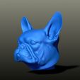 Phoebe05.jpg French Bulldog STL Bust & Magnet – High Detail Dog Sculpture for 3D Printing (Fridge Magnet Model)