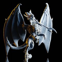 01.jpg 3D file Dark Elf Lord of the Beasts on Manticore・3D printable model to download