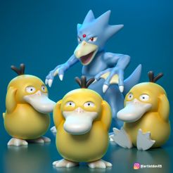 all2.jpg STL file psyduck evolutions・Model to download and 3D print