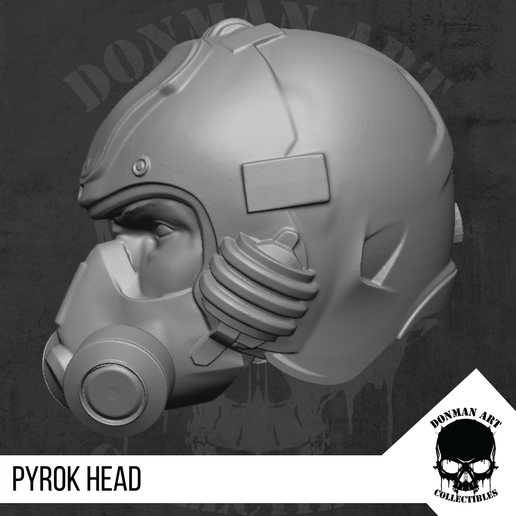Pyrok Head for action figures・ STL File for ・Cults