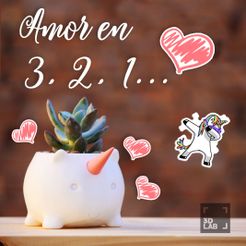 unicornio_Rules_.jpg STL file Unicorn Pot 3D LAB・3D printer model to download