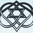 celtic-knot-hearts-stars-1.png Love knot, symbol for Jewish wedding, Star of David, merkabah, light, spirit, body inside of celtic knot of hearts