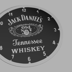 horloge-jack.png Файл STL многоцветные часы джека дэниела・Дизайн 3D принтера для загрузки, gregcatalexis