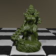 render_orcQueen.png Fantasy chess pieces human vs orcs