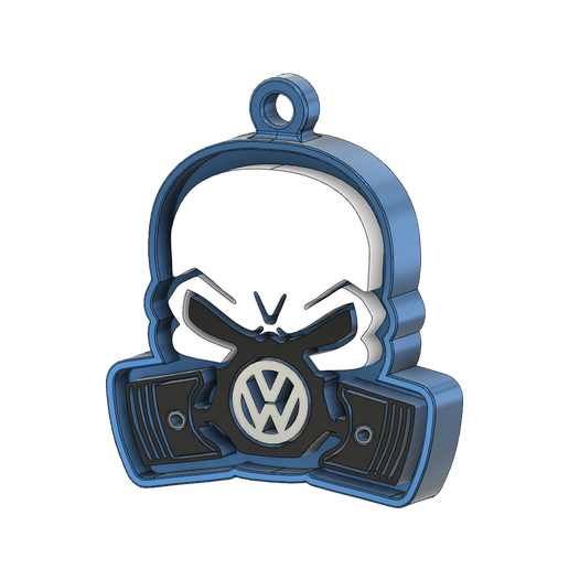 Skull-Volkswagen-Photo-v1.png Fichier STL Porte-clés Volkswagen + Logo・Objet imprimable en 3D à télécharger, Upcrid