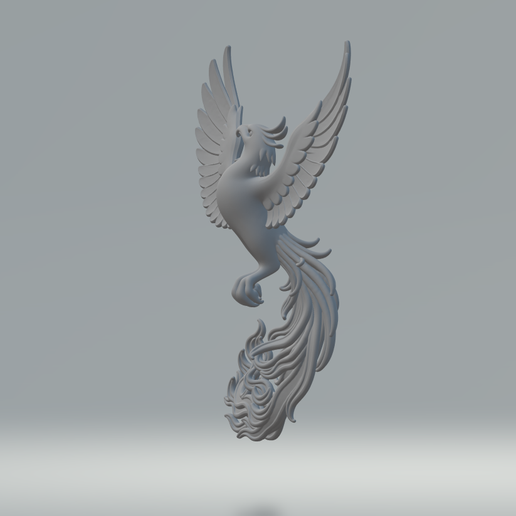 🦅 Majestic Phoenix 3D Model – Spread Wings & Flaming Tail | Printable ...