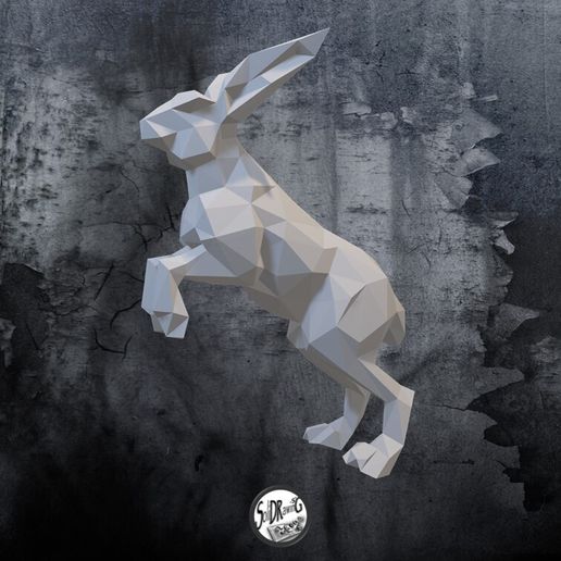 STL file Fast Rabbit - LowPoly - Perfect Design - Easy Print - Decor ...