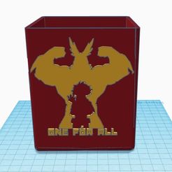 MHA-1.1.jpg Archivo STL MY HERO ACADEMIA Tarro para bolígrafos// Tarro para bolígrafos MY HERO ACADEMIA・Modelo para descargar y imprimir en 3D
