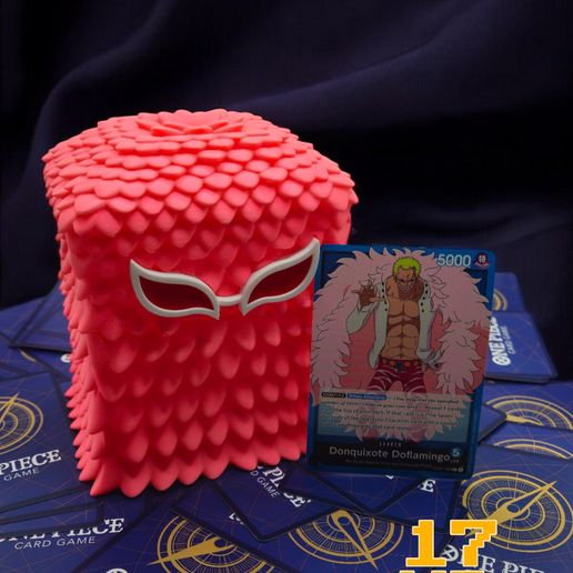 Doflamingo Deckbox  King of Dressrosa - Holds 100 Cards, Double Sleeve  Compatible - One Piece - TCG3D PrintCults