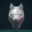 PWH-01x.png Low poly Wolf head
