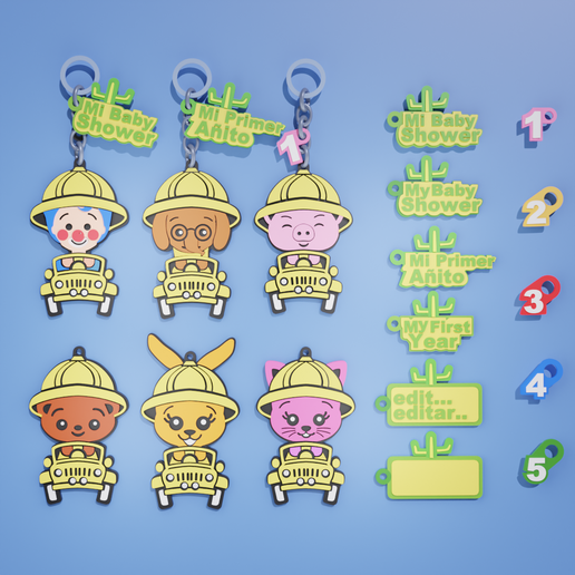 Plin plin safary keychain 3D model