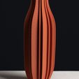 geometric-vase-with-striped-texture.jpg Geometric Vase, Decoration Vase for Dried Flowers, Slimprint