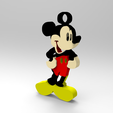 Mickey Mouse Keychain.2.png Free STL file Key Chain・Object to download and to 3D print